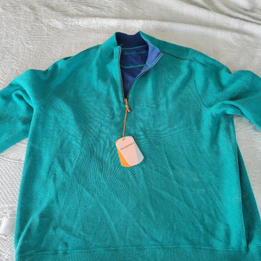 Tommy Bahama Reversible Quarter Zip Sweater